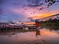 View of Tanjung Pandan Harbor on Belitung Island