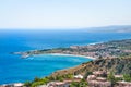 View of Taormina city and giardini naxos resort Royalty Free Stock Photo