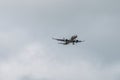 View of a TAP Air Portugal Airbus A321 jet airplane approaching to land