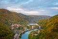 view from tarnita dam on the warm somes river