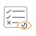 View tasklist thin color line vector icon Royalty Free Stock Photo