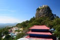 View of Taung Kalat buddhist monastery. Mount Popa. Mandalay region. Myanmar