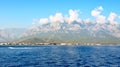 View of the Taurus mountains from the sea side