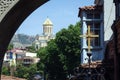 View of Tbilisi Cathedral through the arch.