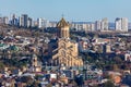 View of Tbilisi with Sameba, Trinity Church and other landmarks