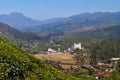 View of tea plantation valley in Munnar Royalty Free Stock Photo