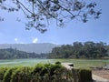 A view of Telaga Warna lake in the Dieng mountains, Central Java Royalty Free Stock Photo