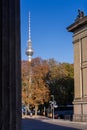 View of the Television Tower from Museumsinsel Royalty Free Stock Photo