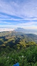 View of Telomoyo Mountain in Magelang, Central Java Royalty Free Stock Photo