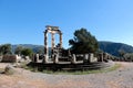 view of Temple of Athena Pronea Delphi Greece