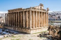 Temple of Bacchus, Heliopolis Roman ruins in Baalbek Royalty Free Stock Photo