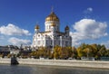 View of the temple of Christ the Savior in Moscow