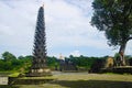 View of a temple and Deepmaal, Mahuli Sangam, Satara, Maharashtra Royalty Free Stock Photo