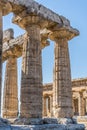 View of the Temple of Hera I in Paestum, Italy