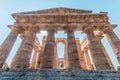 View of the Temple of Hera II in Paestum, Italy