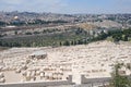 View of the Temple Mount on the background of modern Jerusalem