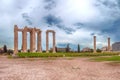 View of temple of Olympian Zeus in Athens, Greece Royalty Free Stock Photo