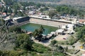 View of Temple Pond Royalty Free Stock Photo