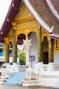 View of the temple Wat Sensoukaram in Louangphabang, Laos. Copy space for text. Vertical.