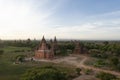 View at the temples of Bagan during sunrise, Bagan, Myanmar Royalty Free Stock Photo