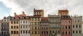 Architecture on the square in the old town of Warsaw Royalty Free Stock Photo