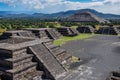 View of Teotihuacan ruins, Aztec ruins, Mexico Royalty Free Stock Photo