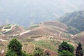 View of the terraced fields Chinese Village Royalty Free Stock Photo