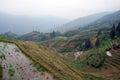 View of the terraced fields Chinese Village Royalty Free Stock Photo