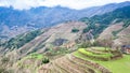 view of terraced fields in Dazhai country Royalty Free Stock Photo