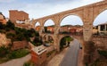 View of Teruel with Los Arcos aqueduct Royalty Free Stock Photo