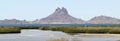 A View of Tetakawi Peak Rising Above San Carlos, the Sea of Cortez and Soldado Estuary