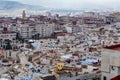 View of the Tetouan Medina quarter in Northern Morocco with old buildings roofs Royalty Free Stock Photo