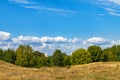 View from the `Teufelsberg` devil hill over the forest `Grunewald` to a sewage work in Berlin