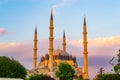 Selimiye Mosque building and park at sunset Edirne city Turkey Royalty Free Stock Photo