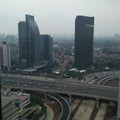 view on the 25th floor, south jakarta area