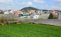 View of the Thai Phien village with vegetable field in Dalat highlands, Vietnam