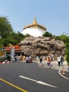 View of the Thai temple Wat Saket bottom.