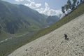 View of Thajiwas glacier, Sonamarg, India. Royalty Free Stock Photo