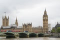 A view of Thames river, Big Ben and Palace of Westminster