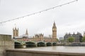 A view of Thames river, Big Ben and Palace of Westminster