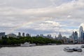 View of the Thames River and the City of London Royalty Free Stock Photo
