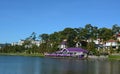 View of Thanh Thuy restaurant on the lake in Dalat, Vietnam