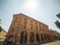 The view of a theather of the city of Ferrara in Italy