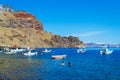 Beautiful view of Thirasia island beach Cyclades Greece