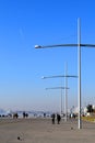 Thessaloniki, Greece - December 28 2015: Thessaloniki promenade and waterfront, vertical.