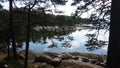 A view we think quite common in summertime, when we are boating in Finland Royalty Free Stock Photo