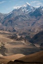 View of Thorong la pass from upper Kagbeni Royalty Free Stock Photo