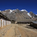 View from Thorung La high camp Royalty Free Stock Photo