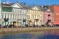 A view of three ancient mansions , Saint Petersburg