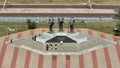 View of the Three Chiefs Monument in Gaborone, Botswana, Africa